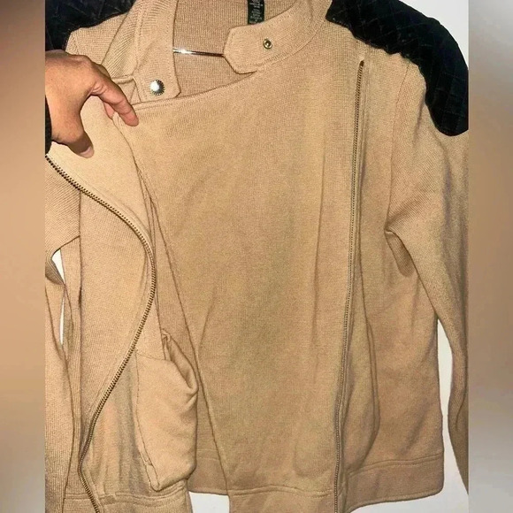 NEW Lauren Ralph Lauren Asymmetrical Zip Up Knit Jacket Sweater Size L - Picture 7 of 12